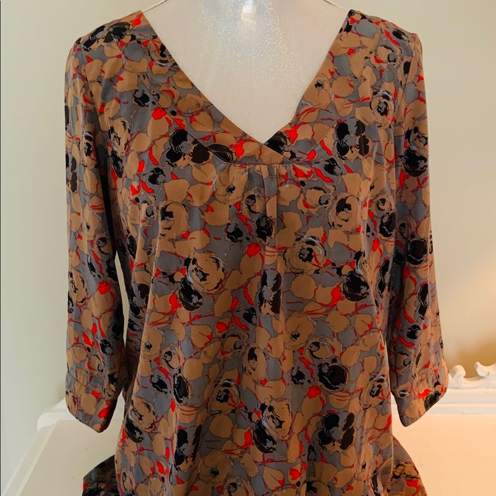 Gap Maternity Brown Floral Blouse